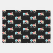 リンガーTシャツ用ピースラブハンドベルデザイン ラッピングペーパーシート (正面2)