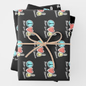 リンガーTシャツ用ピースラブハンドベルデザイン ラッピングペーパーシート (インサイチュ)