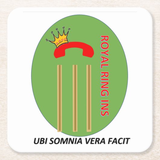 リンギン王室のズコースター スクエアペーパーコースター (正面)