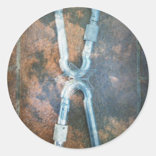 リンクされたカラバーアートプリント ラウンドシール (正面)