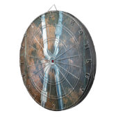 リンクされたカラビナーのアートプリント ダーツボード (正面右)