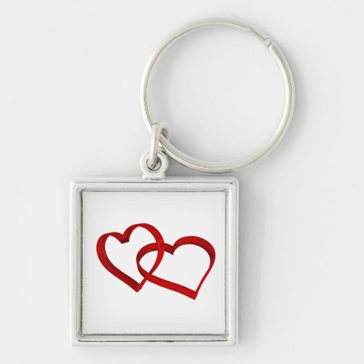 リンクされたハートキーチェーン キーホルダー (正面)