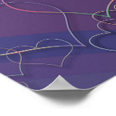 リンクされたハートポスター ポスター (角)