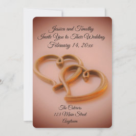 リンクされたハート結婚ズ 招待状