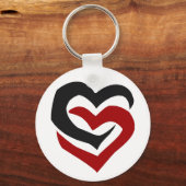 リンクされたハート キーホルダー (正面)