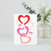 リンクされたハート ポストカード (スタンド正面)