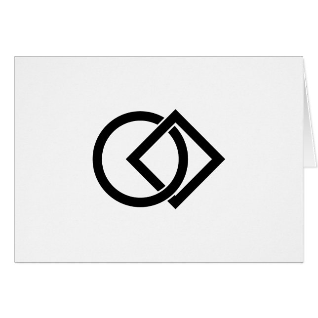 リンクされた円と正方形 (正面横)