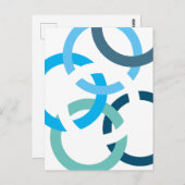 リンクされた円 ポストカード (正面/裏面)