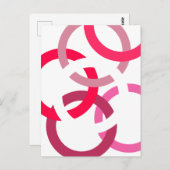 リンクされた円 ポストカード (正面/裏面)