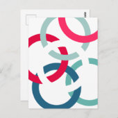 リンクされた円 ポストカード (正面/裏面)