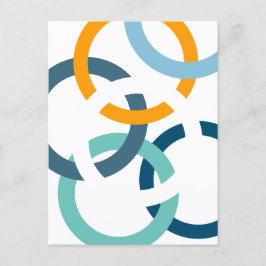 リンクされた円 ポストカード