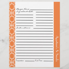 リンクされた永遠のリングや輪レシピ挿入 – オレンジ