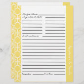 リンクされた永遠リングや輪レシピインサート – Lemon (正面/裏面)