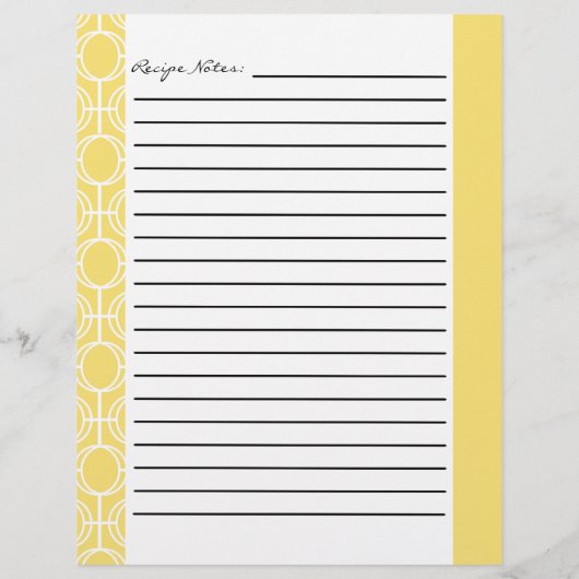 リンクされた永遠リングや輪レシピインサート – Lemon (裏面)