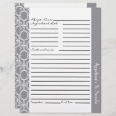 リンクされた永遠リングや輪レシピ挿入 – グレー (正面/裏面)