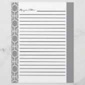 リンクされた永遠リングや輪レシピ挿入 – グレー (裏面)