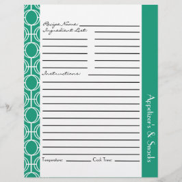 リンクされた永遠リングや輪レシピ挿入 – ティール(緑がかった色)