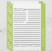 リンクされた永遠リングや輪レシピ挿入 – ライム (正面/裏面)