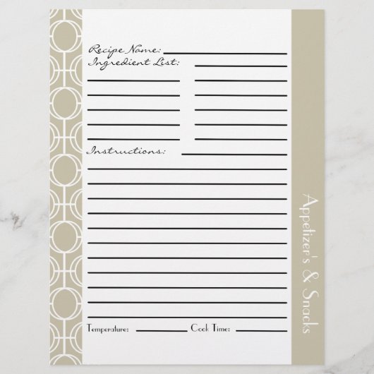 リンクされた永遠リングや輪レシピ挿入 – ラテ (正面)