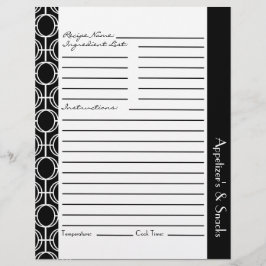 リンクされた永遠リングや輪レシピ挿入 – 白黒