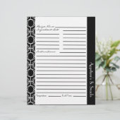 リンクされた永遠リングや輪レシピ挿入 – 白黒 (スタンド正面)