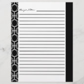 リンクされた永遠リングや輪レシピ挿入 – 白黒 (裏面)