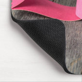 リンクされた紙ハートオン木材 マウスパッド (コーナー)