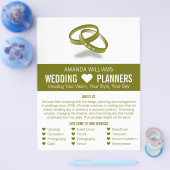 リンクされた結婚指輪、結婚式イベントプランナーの広告 チラシ (シングル)