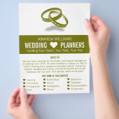 リンクされた結婚指輪、結婚式イベントプランナーの広告 チラシ (手)