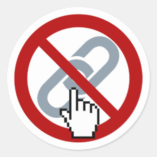 リンクしなクリックいステッカー ラウンドシール