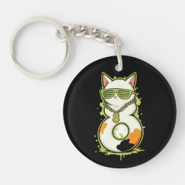 リンクとシェア グラフィティ 三毛猫 ナンバー8 キーホルダー