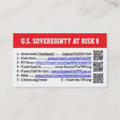 リンクのTPPおよびファーストトラックビジネスか情報カード 名刺 (裏面)