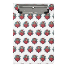 リンククラシック:ハートおよびキューピッドのクリップボード