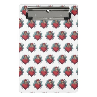 リンククラシック:ハートおよびキューピッドのクリップボード ミニクリップボード