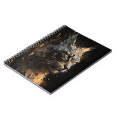 リンクスポートレート動物自然野生動物ダーク絵画ズ ノートブック (左側)