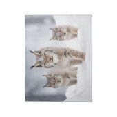 リンクス動物ファミリーワンダリング自然 ノートパッド (回転)