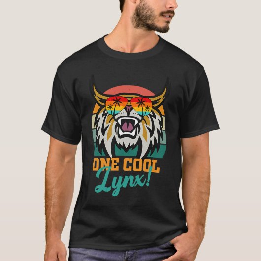 リンクス動物リンクス・デイDenali野生動物の男性の女性k Tシャツ (正面)
