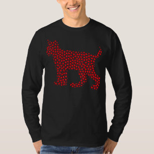 リンクス愛おもしろいハートラブリンクスValentine S Day Tシャツ