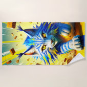 リンクス・アート ビーチタオル (正面)