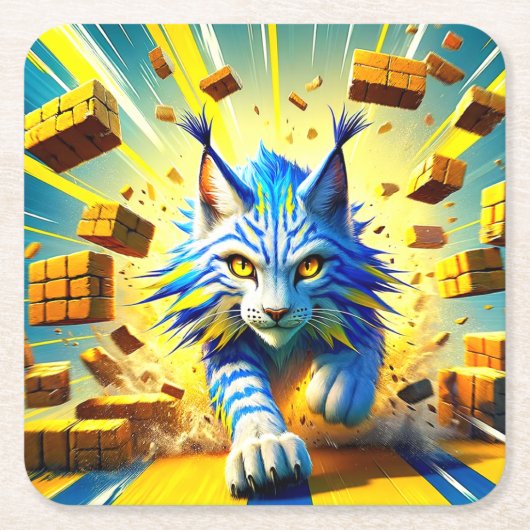 リンクス スクエアペーパーコースター (正面)