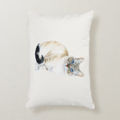 リンクス・ポイント・シャムパーソナライズされたゼ猫 アクセントクッション (正面(垂直))