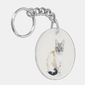 リンクス・ポイント・シャムパーソナライズされたゼ猫 キーホルダー (正面左)