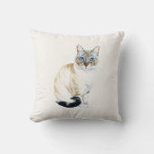 リンクス・ポイント・シャムパーソナライズされたゼ猫 クッション (正面)
