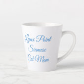 リンクス・ポイント・シャメゼ猫の親パーソナライズされた カフェラテマグ (右)