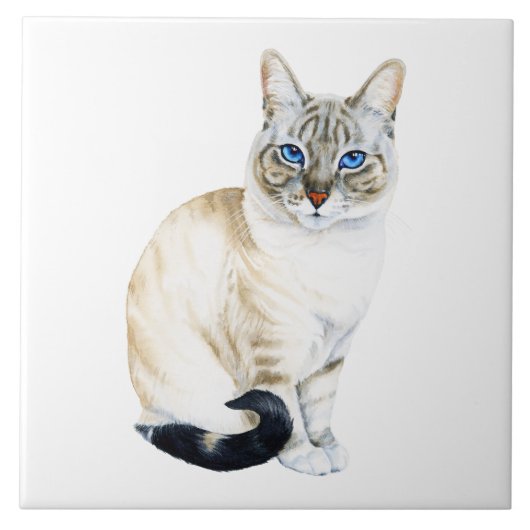 リンクス・ポイント・シャメゼ猫 タイル (正面)