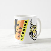 リンクス – 野生。用心しろ。ウォッチ コーヒーマグカップ (正面右)