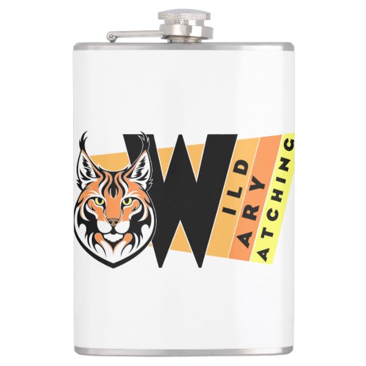 リンクス – 野生。用心しろ。ウォッチ フラスク (正面)