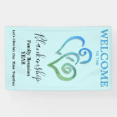 リンクハートファミリ懇親会垂直テンプレート 横断幕 (横)