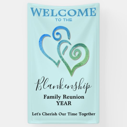 リンクハートファミリ懇親会垂直テンプレート 横断幕 (縦)