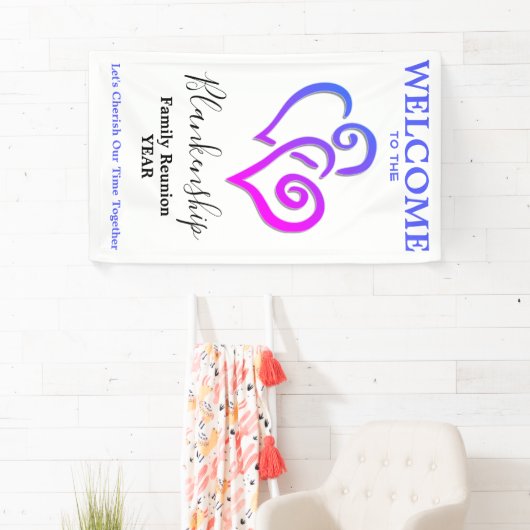 リンクハートファミリ懇親会垂直テンプレート 横断幕 (インサイチュ)